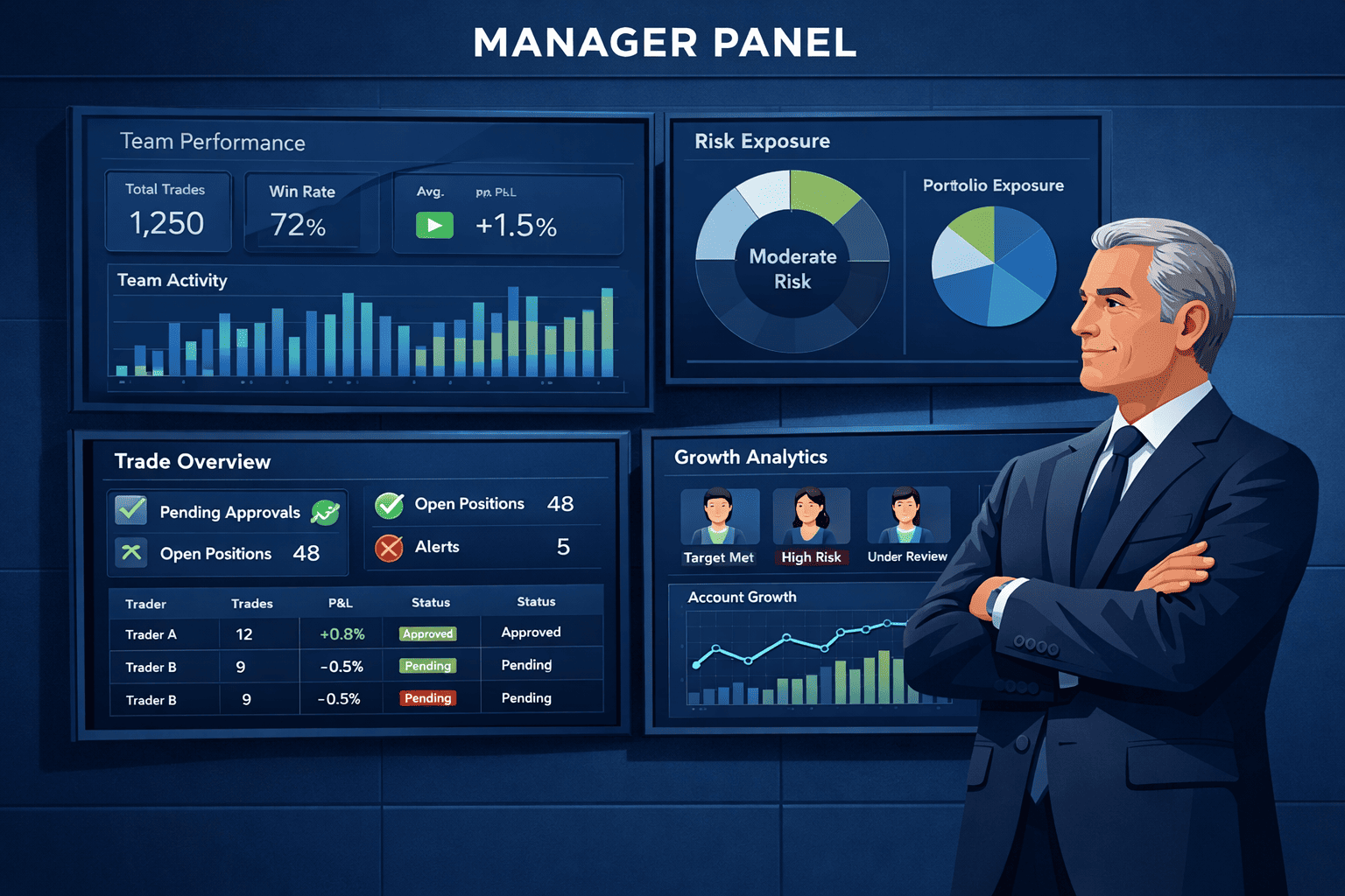Forex & Crypto Manager Panel
